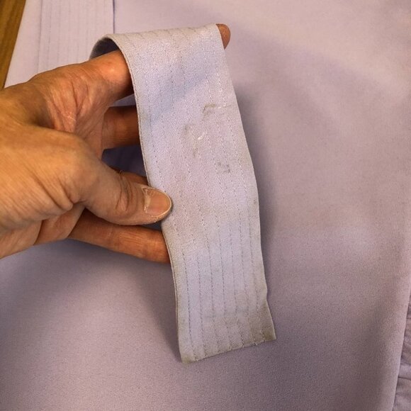 Aritzia Wilfred Periwinkle Ninette Ruffled short sleeve mini wrap dress size S - Picture 15 of 16